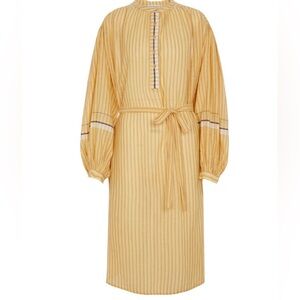 Ulla Johnson Rabea Striped Cotton Midi Dress